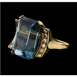 26.56 ctw Spinel and Diamond Ring - 14KT Yellow Gold