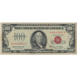 1966 $100 Red Seal Legal Tender Bank Note