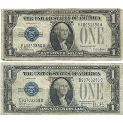 1928 $1 Silver Certificate Currency Lot of 2