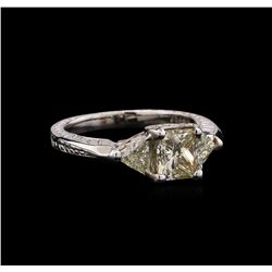 EGL USA Cert 1.78 ctw Diamond Ring - 14KT White Gold