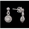 Image 2 : 0.84 ctw Diamond Earrings - 14KT White Gold
