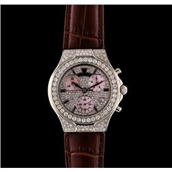 Techno Marine 18KT White Gold and Stainless Steel 2.63 ctw Diamond Watch