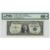 Image 1 : 1957 PMG GU 66EPQ $1 Silver Certificate