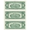 Image 2 : 1963 $2 Uncirculated Red Seal Bill Lot of 3