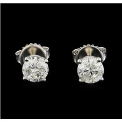 14KT White Gold 1.32 ctw Diamond Stud Earrings