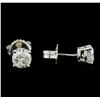 Image 2 : 14KT White Gold 1.32 ctw Diamond Stud Earrings