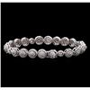 Image 2 : 3.20 ctw Diamond Tennis Bracelet - 14KT White Gold