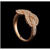 Image 4 : 0.52 ctw Diamond Ring - 14KT Rose Gold
