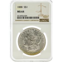 1888 NGC MS64 Morgan Silver Dollar