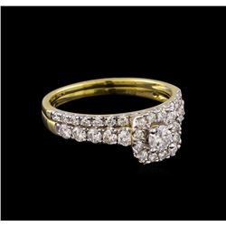 1.00 ctw Diamond Wedding Ring Set - 14KT Yellow Gold