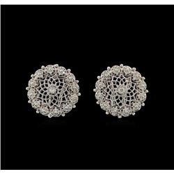 14KT White Gold 0.74 ctw Diamond Earrings