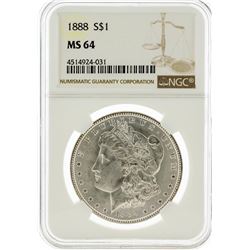 1888 NGC MS64 Morgan Silver Dollar