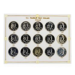 1950-1964 Sealed US Franklin Half Dollar Proof Set Silver Coins