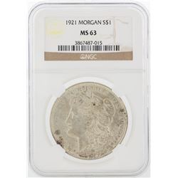 1921 NGC MS63 Morgan Silver Dollar