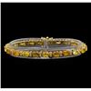 Image 1 : 14KT Yellow Gold 13.23 ctw Yellow Sapphire and Diamond Bracelet