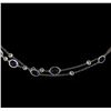 Image 2 : 14.90 ctw Sapphire and Diamond Necklace - 14KT White Gold