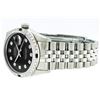 Image 7 : Rolex Stainless Steel Black Diamond and Emerald DateJust Men's Watch