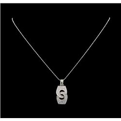 14KT White Gold 0.83 ctw Diamond Pendant With Chain