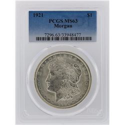 1921 PCGS MS63 Morgan Silver Dollar