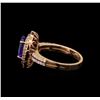 Image 3 : 2.35 ctw Tanzanite and Diamond Ring - 14KT Rose Gold