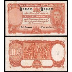 Australia, Ten Shillings, Coombs/Wilson (1952) (R.15) B/25 655525