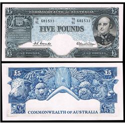 Australia, Five Pounds, Coombs/Wilson (1960) (R.50) TB/91 681533