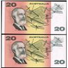 Image 2 : Australia, Twenty Dollars, Knight/Stone (1979) (R.407a)