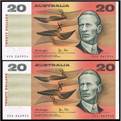 Australia, Twenty Dollars, Knight/Stone (1979) (R.407b)