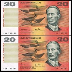 Australia, Twenty Dollars, Johnston/Stone (1983) (R.408)