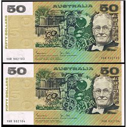 Australia, Fifty Dollars, Johnston/Stone (1983) (R.508)