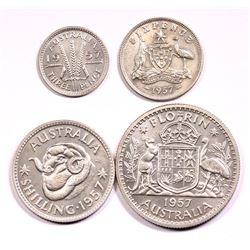 Australia, Pre Decimal, Elizabeth II, Proof Set, 1957