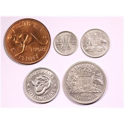 Australia, Pre Decimal, Elizabeth II, Proof Set, 1958