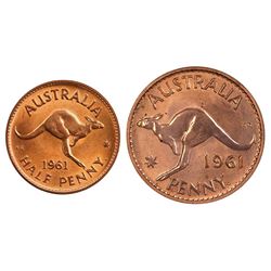 Australia, Pre Decimal, Elizabeth II, Proof Set, 1961