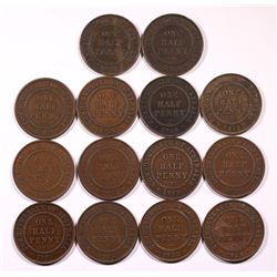 Australia, Halfpenny, George V 1911 -1936