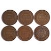 Australia, Halfpenny, George V 1917, 1922, 1926, 1927, 1929, 1930