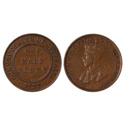 Australia, Halfpenny, George V 1925