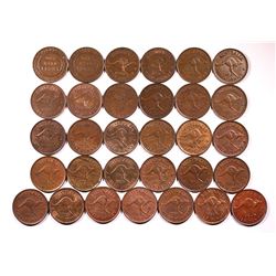 Australia, Halfpenny, George V 1938 -1952, Elizabeth II 1953 - 1964