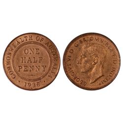 Australia, Halfpenny, George VI 1938