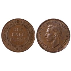 Australia, Halfpenny, George VI 1939