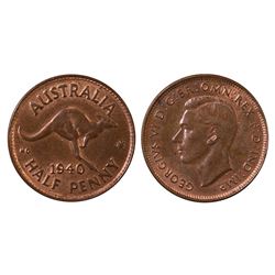 Australia, Halfpenny, George VI 1940