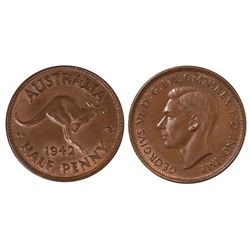 Australia, Halfpenny, George VI 1942