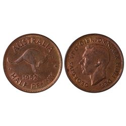Australia, Halfpenny, George VI 1952A