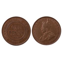 Australia, Penny, George V, 1911