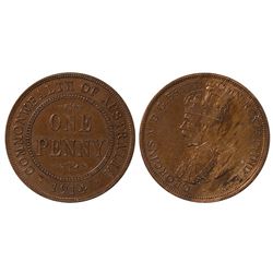 Australia, Penny, George V, 1914