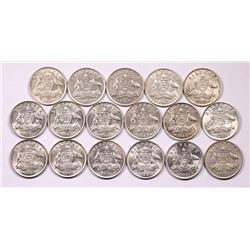 Australia, Sixpence, George VI, 1938 - 1952