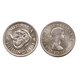 Australia, Shilling, Elizabeth II, 1961
