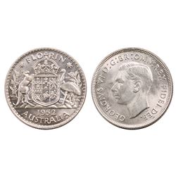 Australia, Florin, George VI, 1952