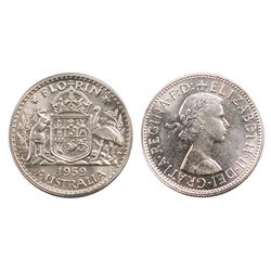 Australia, Florin, Elizabeth II, 1959