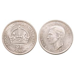 Australia, Crown, George VI, 1938
