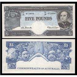 Australia, QEII, Five Pounds, Coombs/Wilson, 1960, (R.50)